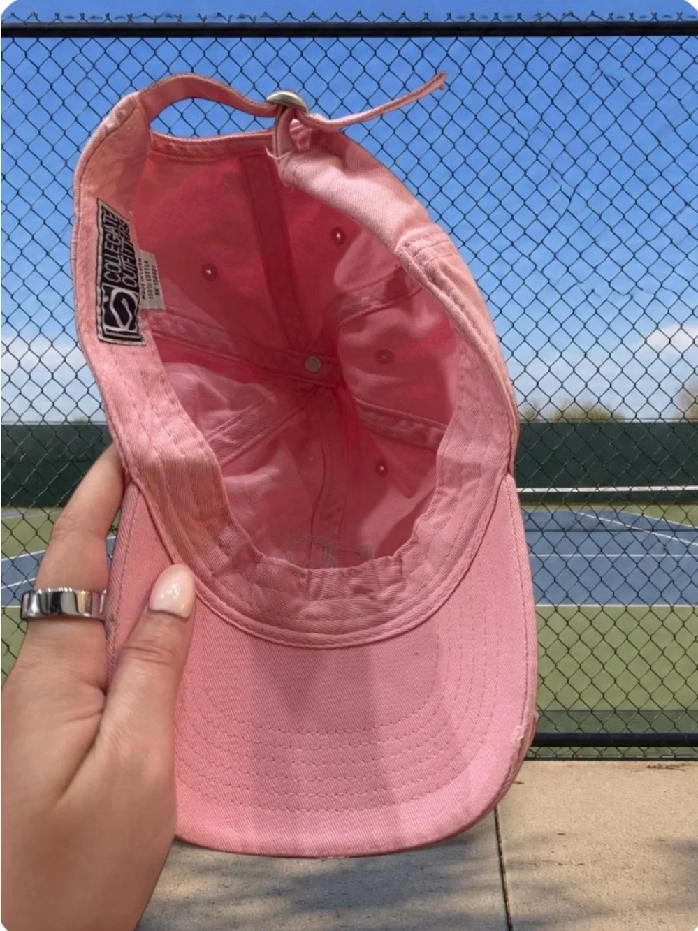 Pink 'Texas A&M' Embroidered adjustable Cap